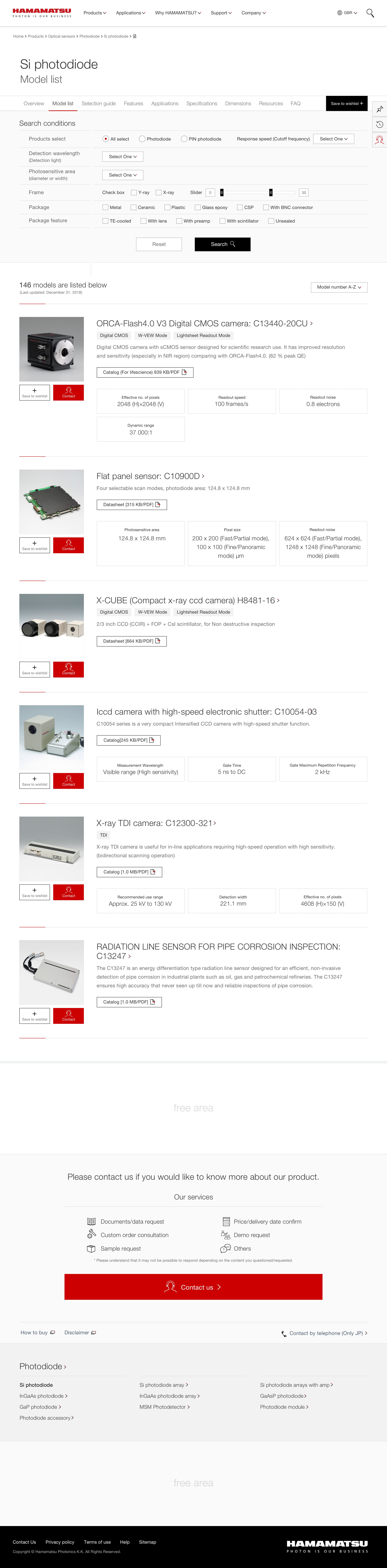 製品検索結果一覧ページ